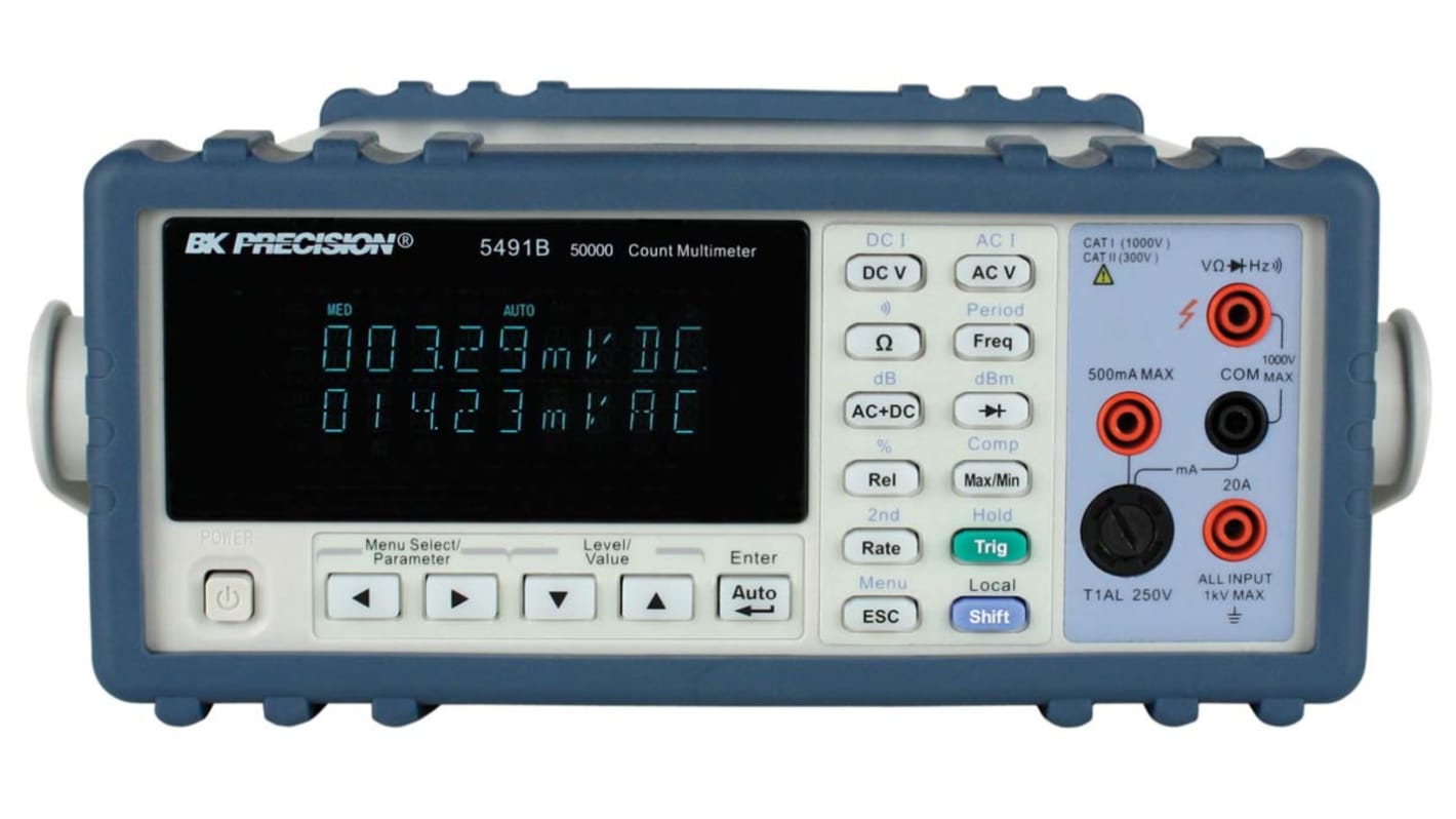 BK Precision 5491B Bench Digital Multimeter, True RMS, 20A ac Max, 20A dc Max, 750V ac Max