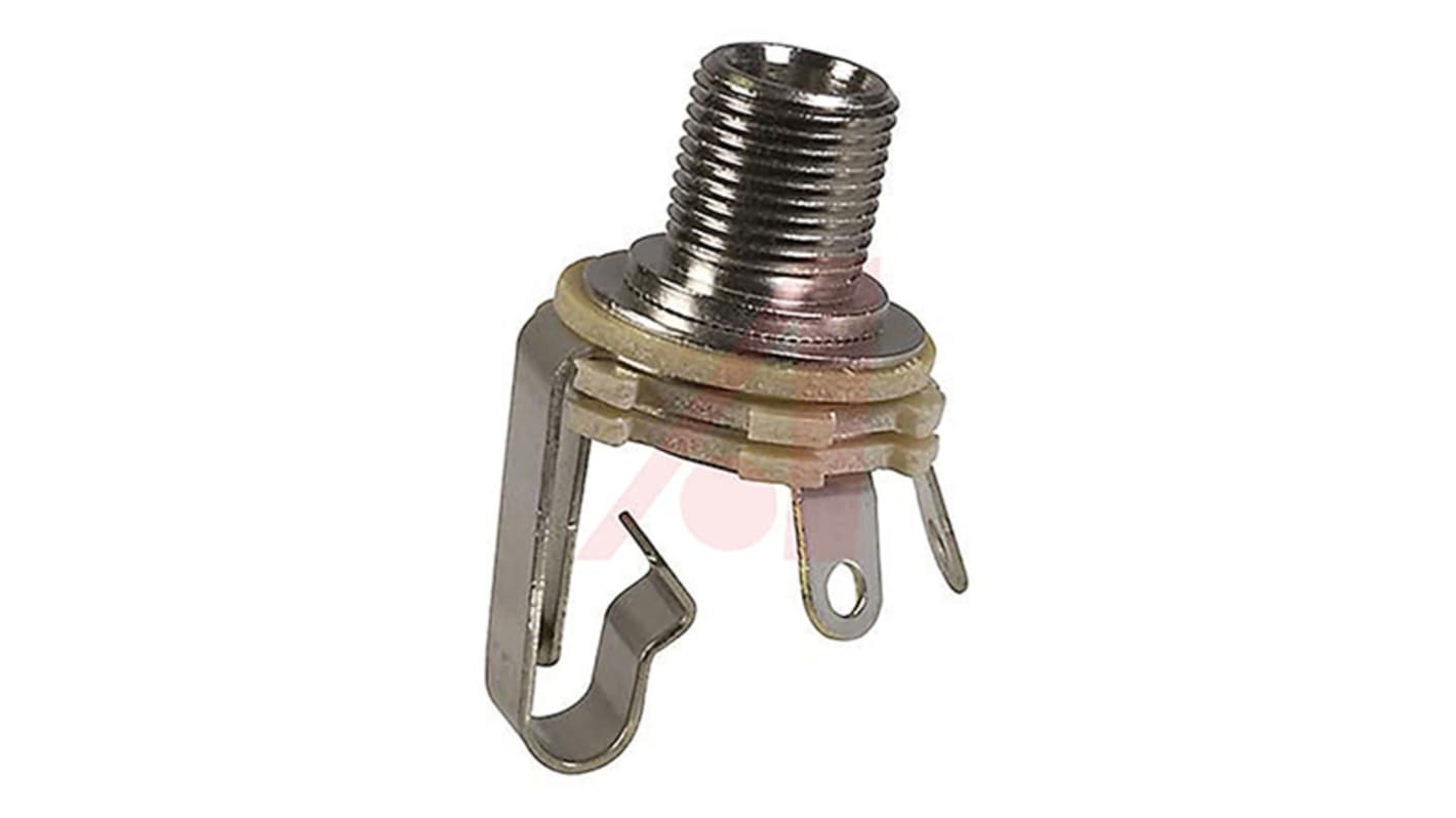 Switchcraft Jack Connector 6.35 mm Chassis Mount Mono Socket, 2Pole 1A