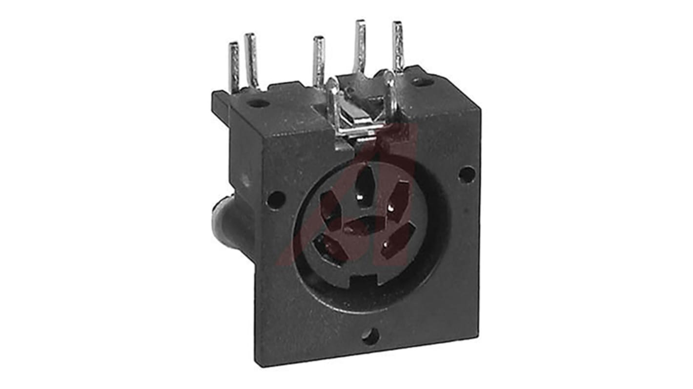 Switchcraft, 61PC 5 Pole Right Angle Din, 3A, 34 V dc, Female, PCB Mount