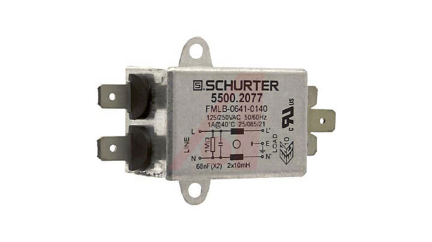 Schurter  IEC Filter / 1A, Tafelmontage