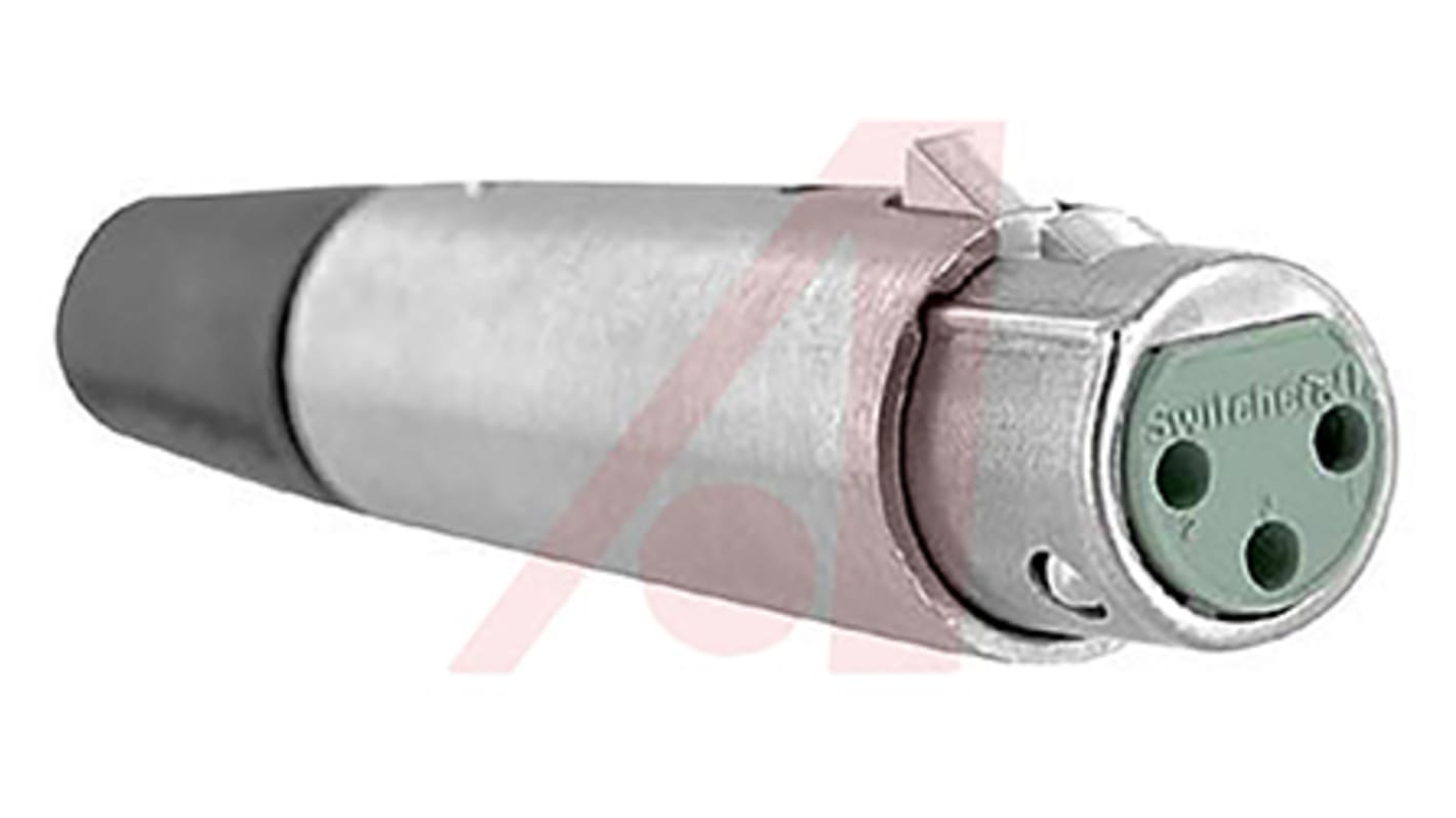 Switchcraft Cable Mount XLR Connector, Female, 125 V ac, 3 Way, Silver Plating