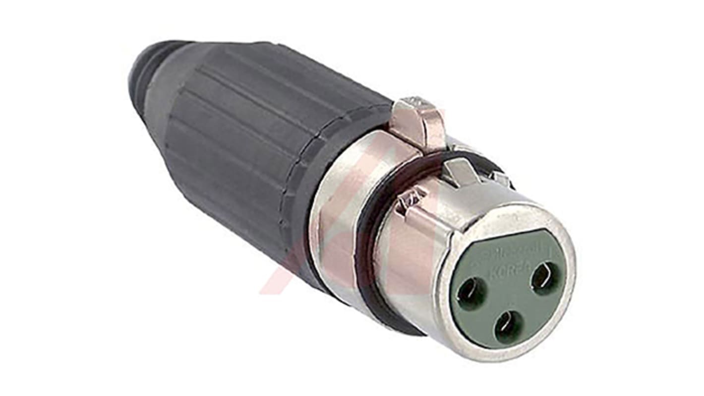 Switchcraft Cable Mount XLR Connector, Female, 125 V ac, 3 Way, Silver Plating