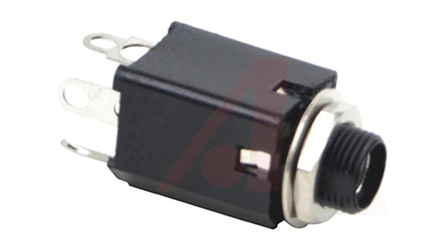 Switchcraft Jack Connector 6.35 mm Chassis Mount Mono Socket, 2Pole 3A