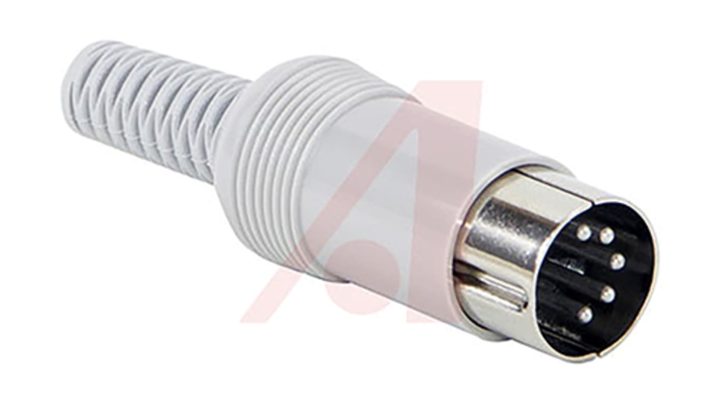 Switchcraft, 05GM 5 Pole Din, 3A, 34 V dc, Snap Lock, Male, Cable Mount
