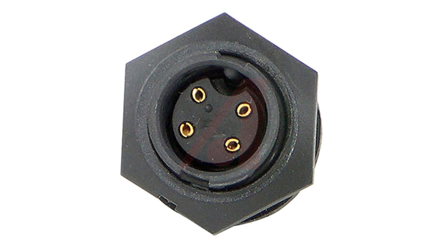 Switchcraft Connector, 4 Contacts, Panel Mount, Plug, Female, IP16, IP18, IP66, IP68, EN3 Series