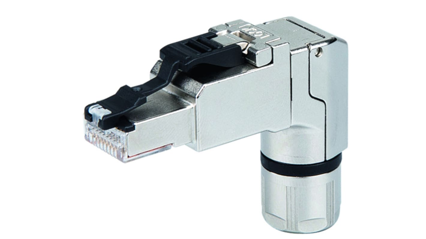 Telegartner MFP8 Series Male RJ45 Connector, Cable Mount, Cat6a Right Angle 4P4C -Way