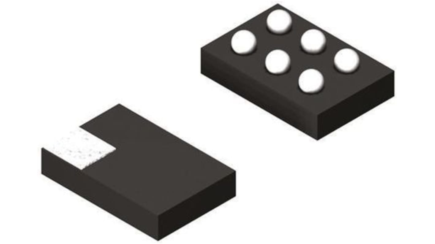 Transformátor typu balun 50Ω Povrchová montáž 6 kolíkový STMicroelectronics 2 x 1.4 x 0.45mm