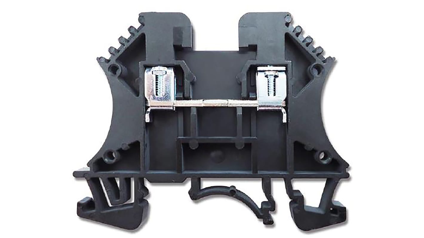 RS PRO Black, 2.5mm², Single-Level, Screw Termination