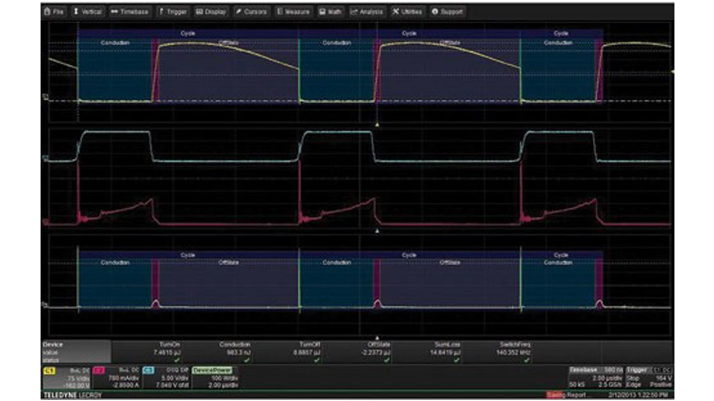 Teledyne LeCroy Power Analysis Oscilloscope Software for Use with HDO4000 Series