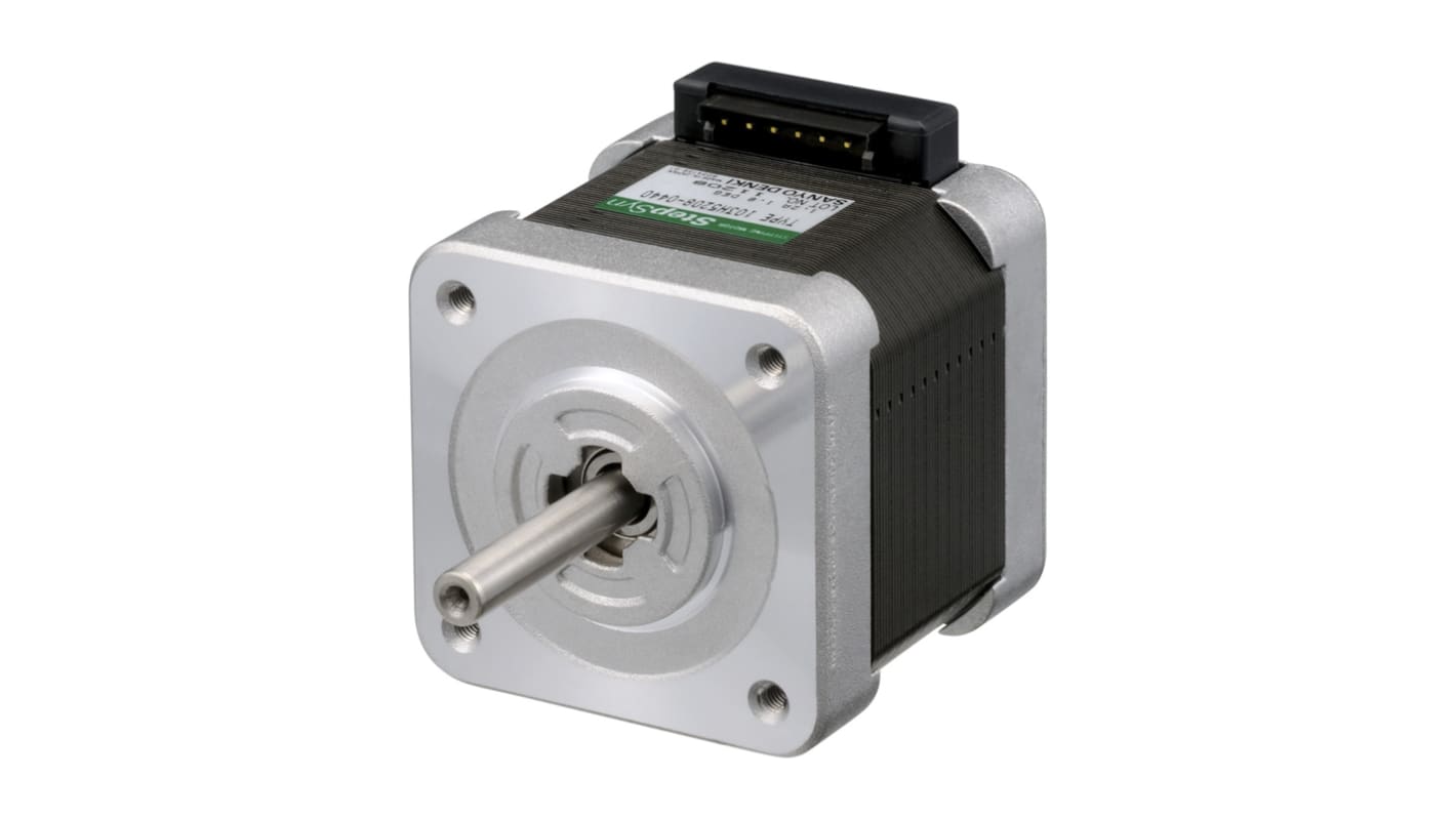 Sanyo Denki 103H5 Series Hybrid, Double Shaft Stepper Motor, 0.30Nm Torque, 24 V, 1.8°, 42 x 42mm Frame, 5mm Shaft