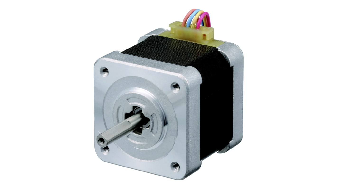 Sanyo Denki 103H5 Series Hybrid, Double Shaft Stepper Motor, 0.265Nm Torque, 24 V, 1.8°, 42 x 42mm Frame, 5mm Shaft