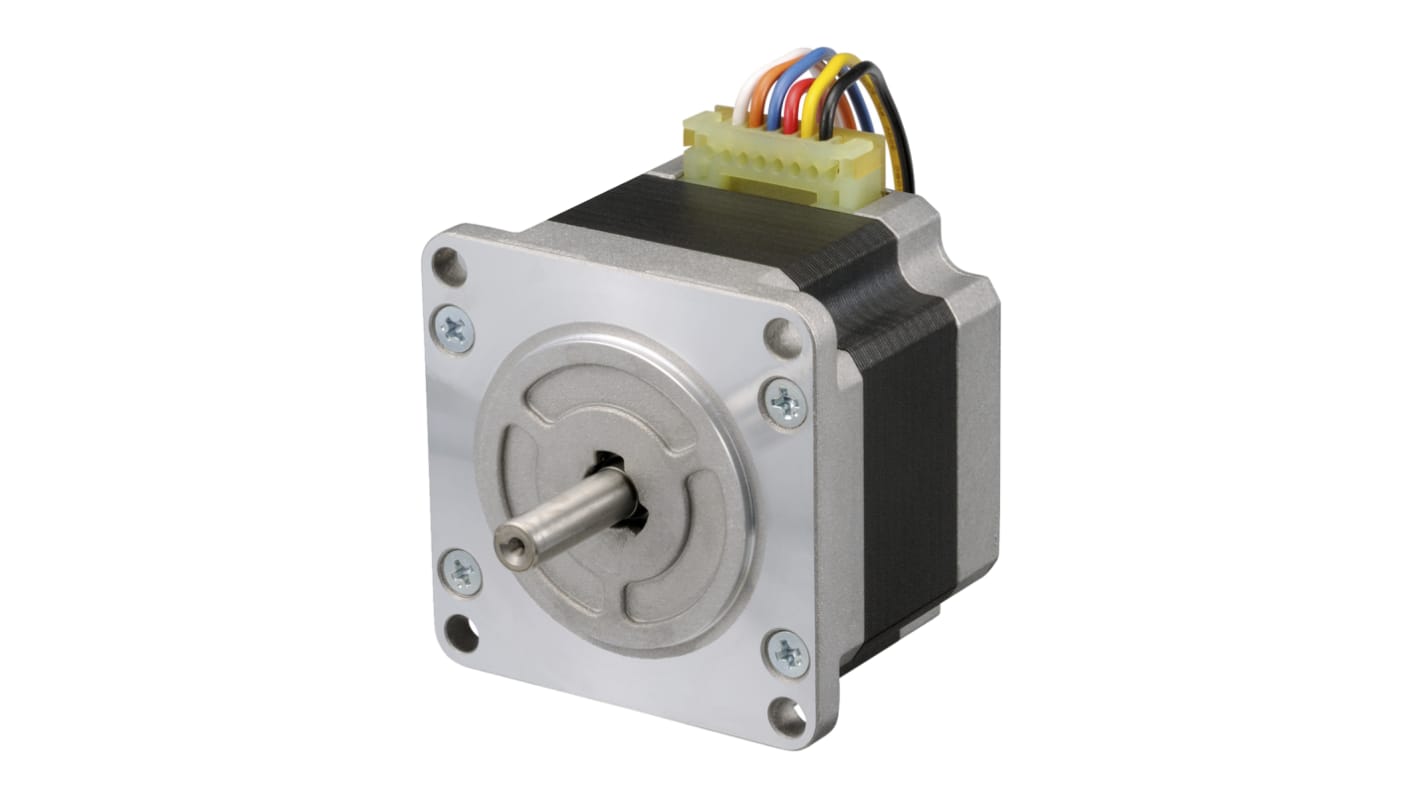 Motore passo passo Ibrido, Albero singolo Sanyo Denki, coppia 0.83Nm, ang. 1.8°, 24 V,Ø asta 6.35mm