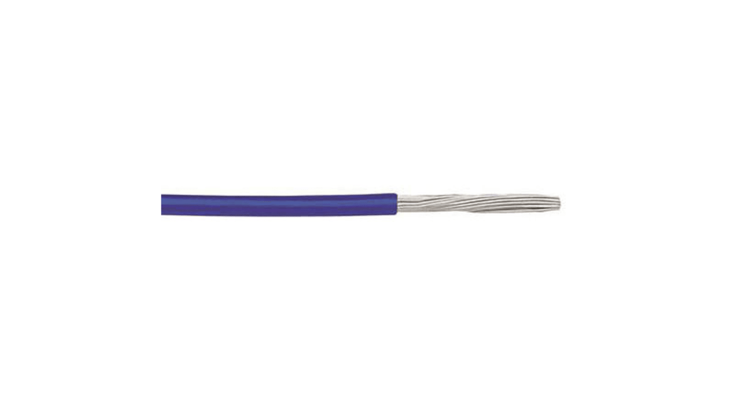 Alpha Wire Hook-up Wire TEFLON Series Blue 0.33 mm² Hook Up Wire, 22 AWG, 19/0.16 mm, 30m, PTFE Insulation, 5855 BL005