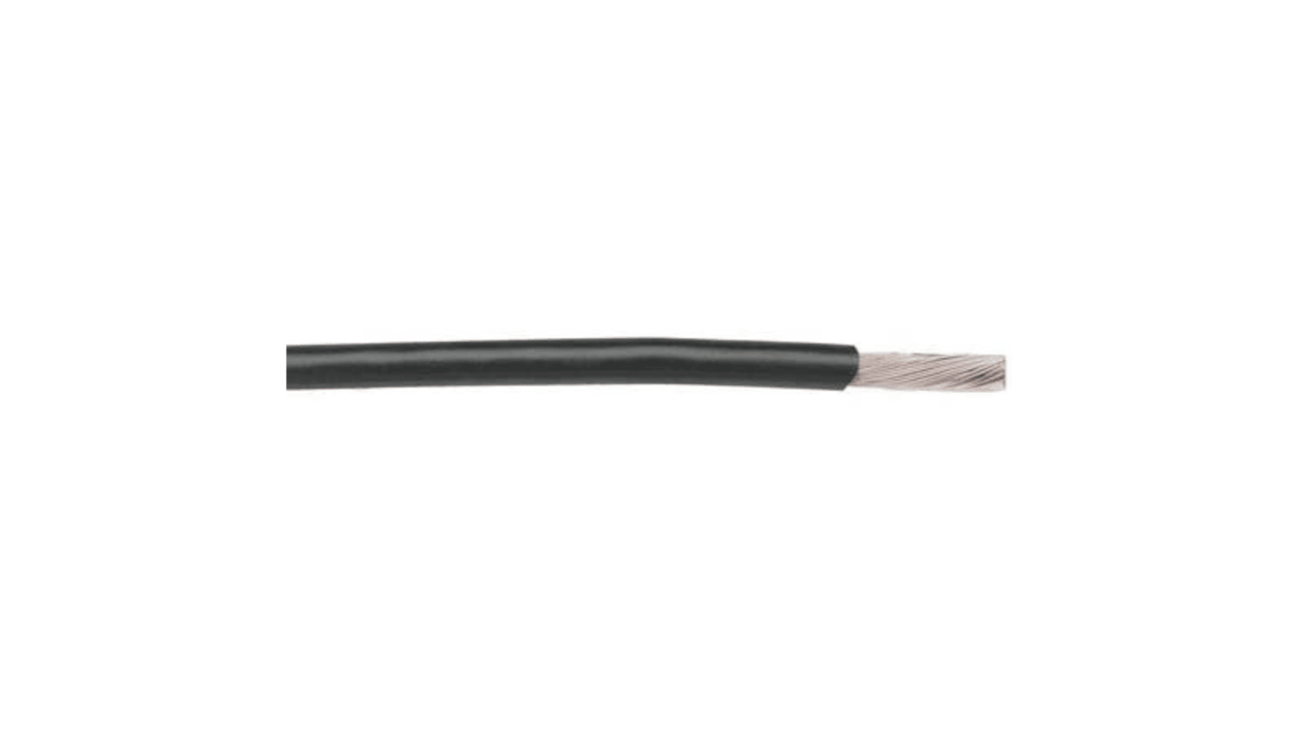 Alpha Wire Einzeladerleitung 0,2 mm², 24 AWG 30m Schwarz PTFE isoliert Ø 1.37mm 19/0,13 mm Litzen UL1180