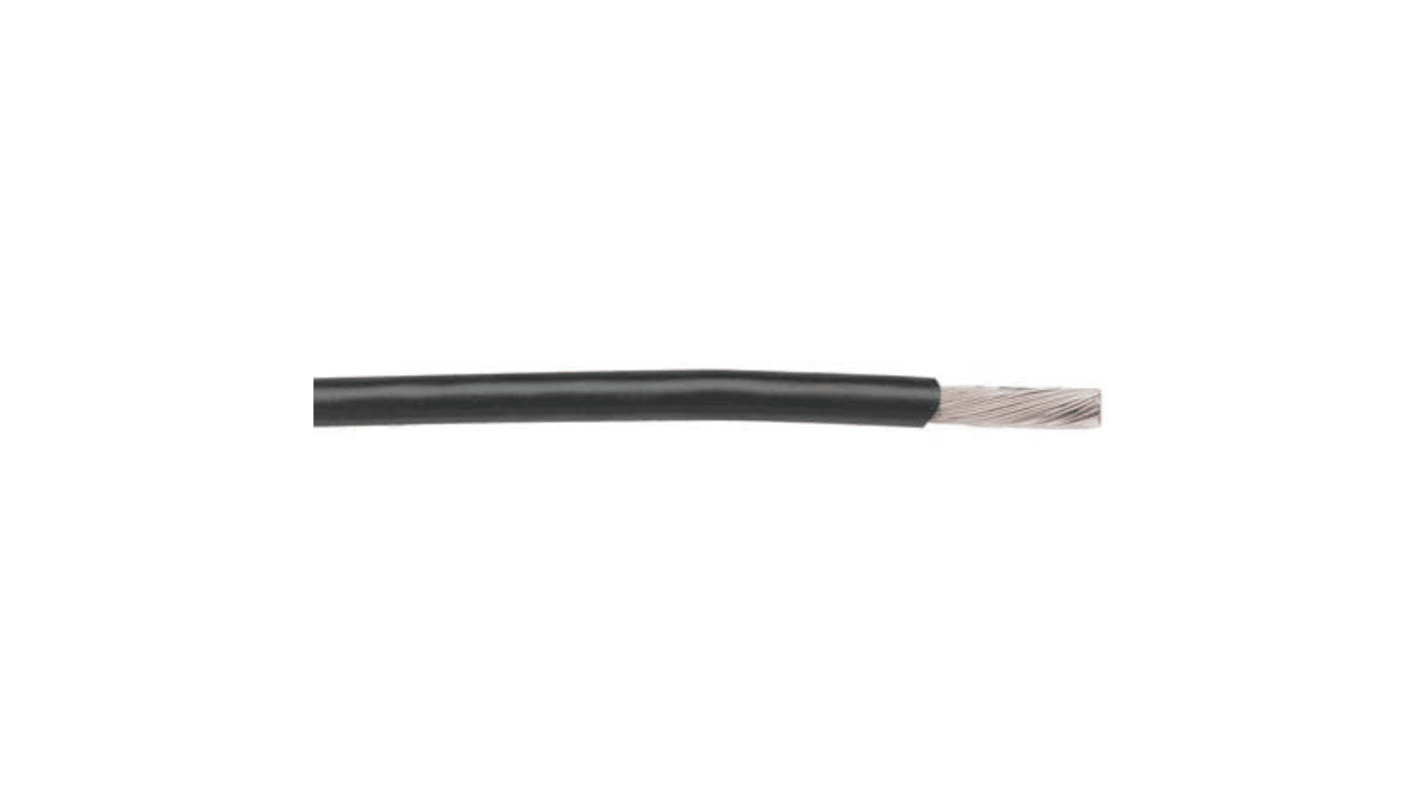 Alpha Wire Hook-up Wire TEFLON Series Black 0.33 mm² Hook Up Wire, 22 AWG, 19/0.16 mm, 30m, PTFE Insulation