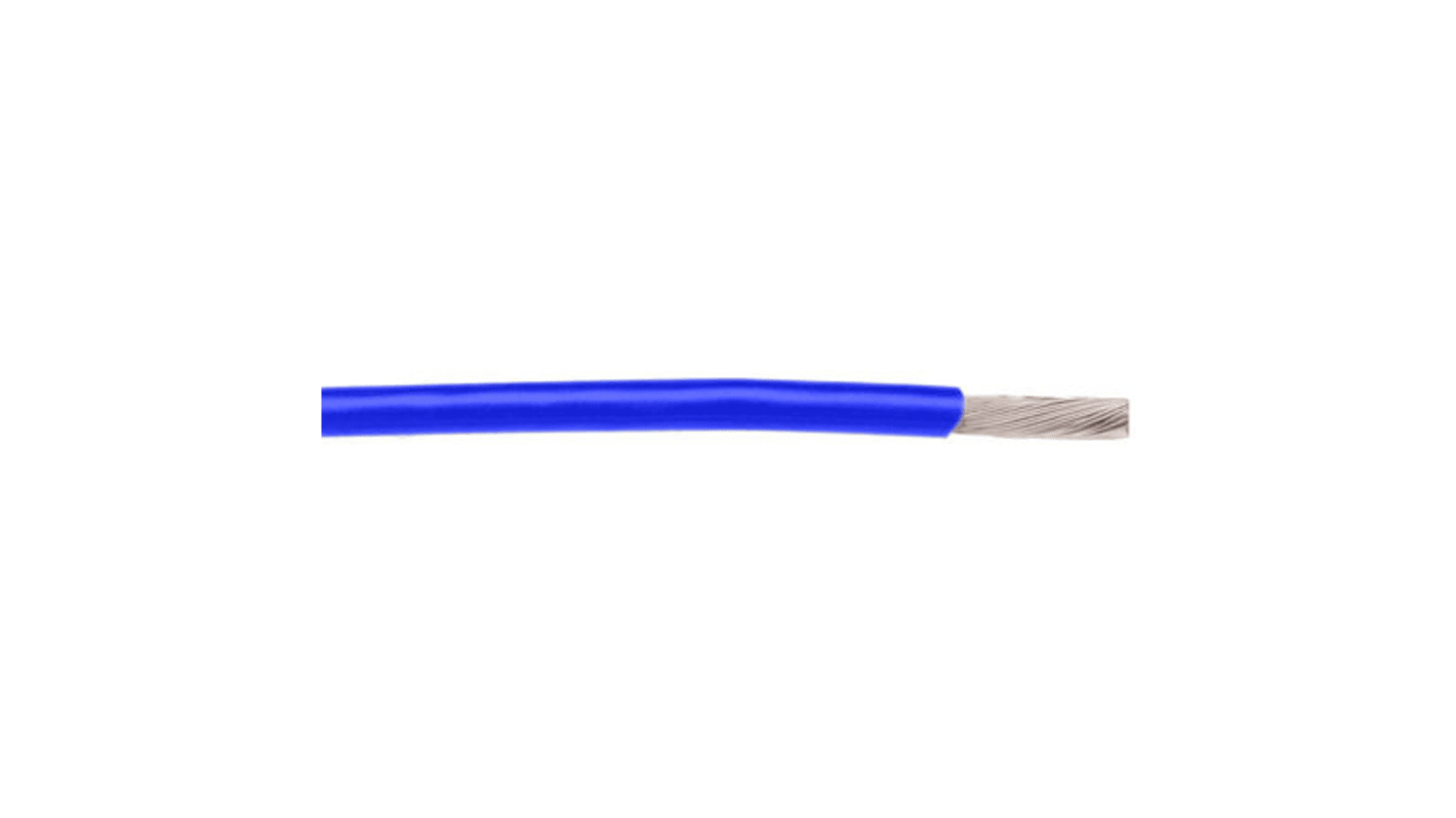 Alpha Wire Hook-up Wire TEFLON Series Blue 0.33 mm² Hook Up Wire, 22 AWG, 19/0.16 mm, 30m, PTFE Insulation, 5875 BL005