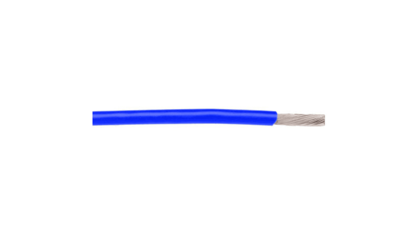 Alpha Wire 蓝色高温电线, 0.03 mm², 30.5m长, 32 AWG, 250 V, 最高200°C, PTFE绝缘, Hook-up Wire TEFLON系列