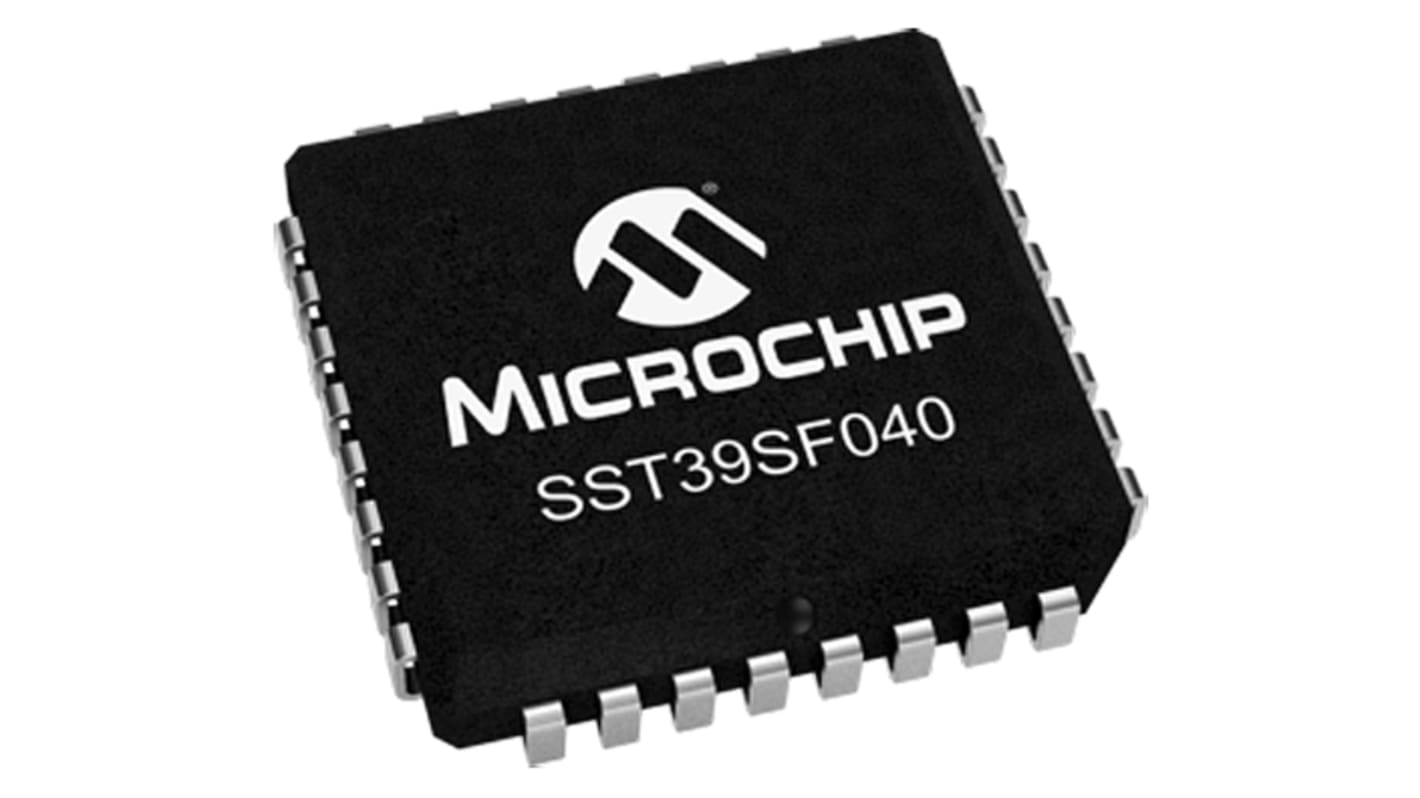 Microchip 4Mbit Parallel Flash Memory 32-Pin PLCC, SST39SF040-55-4I-NHE