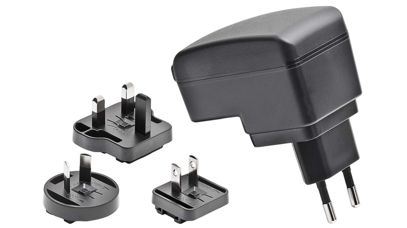 Mascot 15W Plug-In AC/DC Adapter 12V dc Output, 1.25A Output