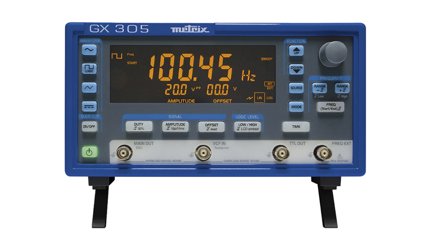 Metrix GX 305 Function Generator, 0.001Hz Min, 2MHz Max, Variable Sweep