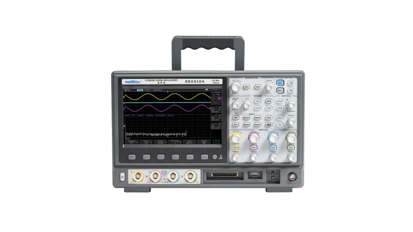 Metrix DOX 3104 DOX3000 Series, 100MHz Bench Oscilloscope, 4 Analogue Channels