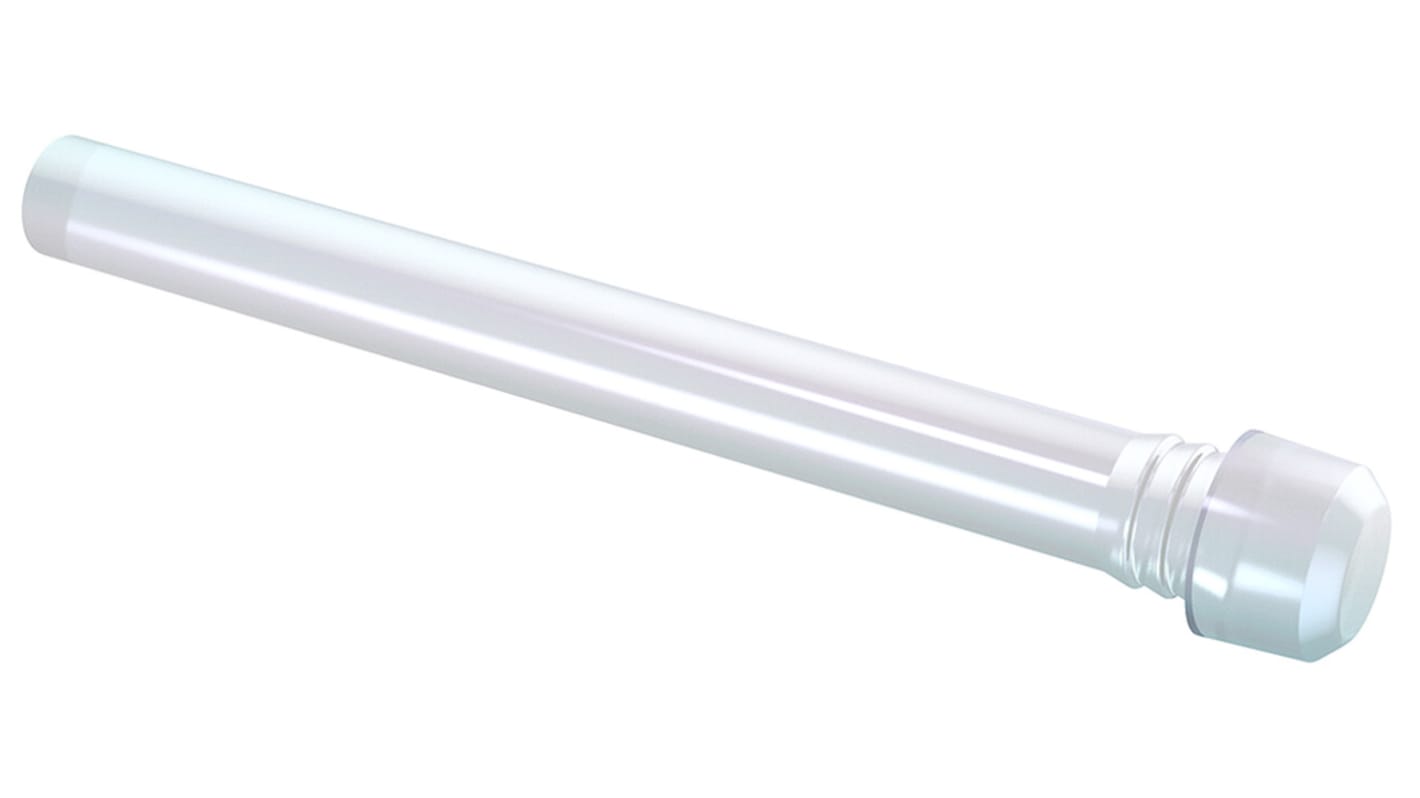 Światłowód do LED sztywny, prosty, dł. 46.5mm, soczewka płaska, MENTOR