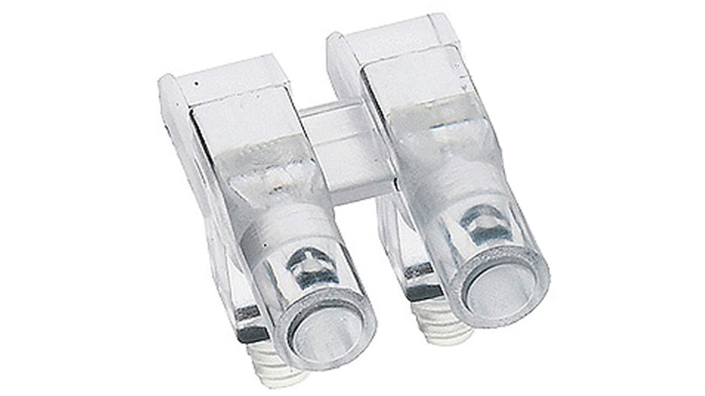 Światłowód do LED sztywny, kątowy, dł. 14.4mm, montaż na PCB, 2-drożny, soczewka okrągła, MENTOR