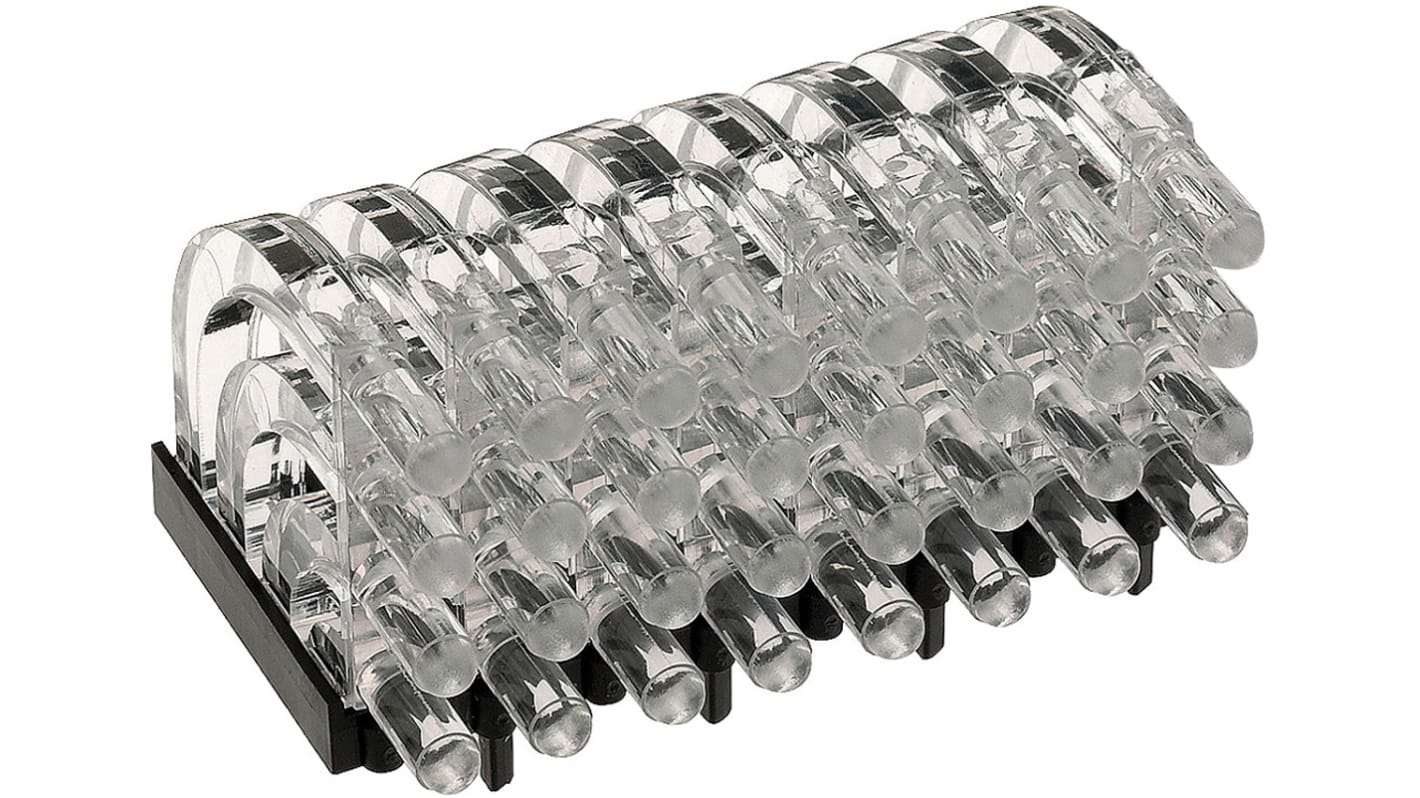 Światłowód do LED, sztywny, kątowy, dł. 29.38mm, 4-rzędowy, 32-drożny, , MENTOR