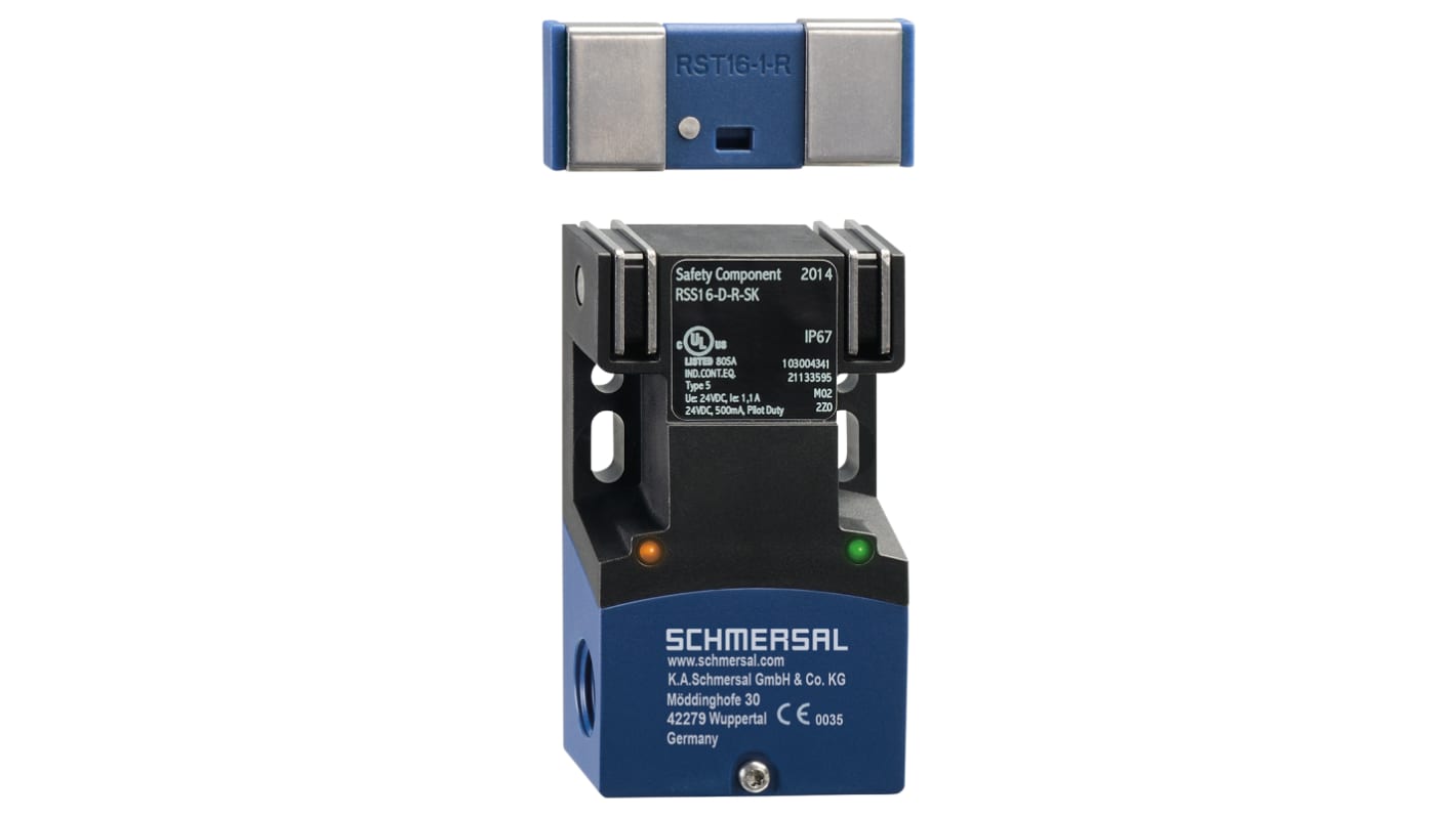 Schmersal RSS 16 Series RFID Non-Contact Safety Switch, 20.4 → 26.4V dc, Reinforced Thermoplastic Housing, M16