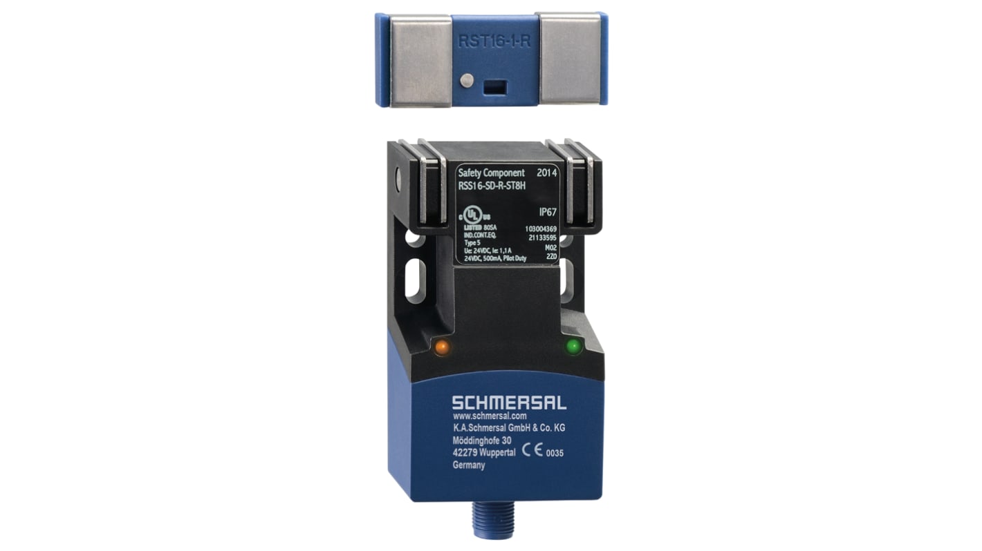 Schmersal RSS 16 Series Non-Flush Non-Contact Safety Switch, 20.4 → 26.4V dc, Reinforced Thermoplastic Housing,