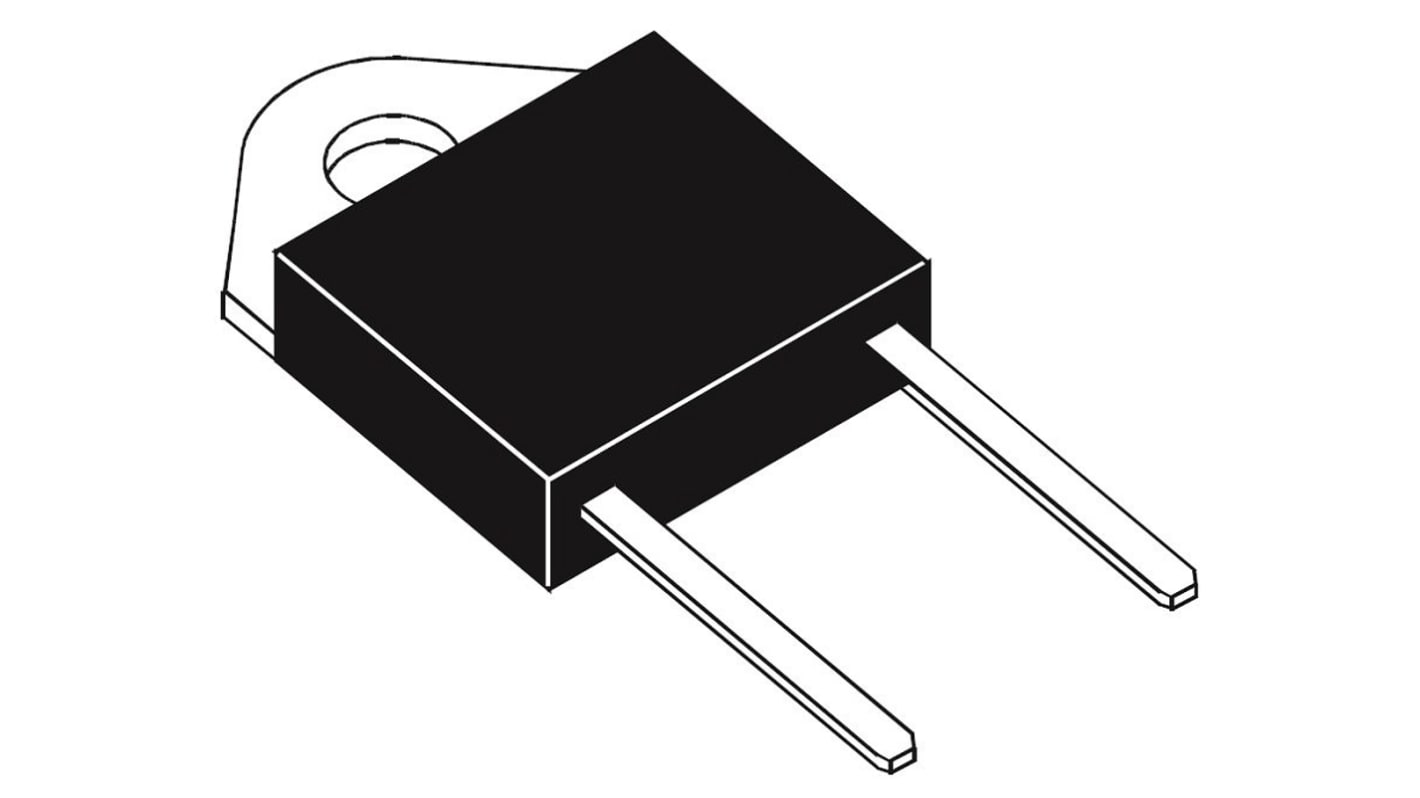 Diodo, STTH30R06PI, 30A, 600V Conexión de silicio, 70ns, DOP3I, 2-Pines