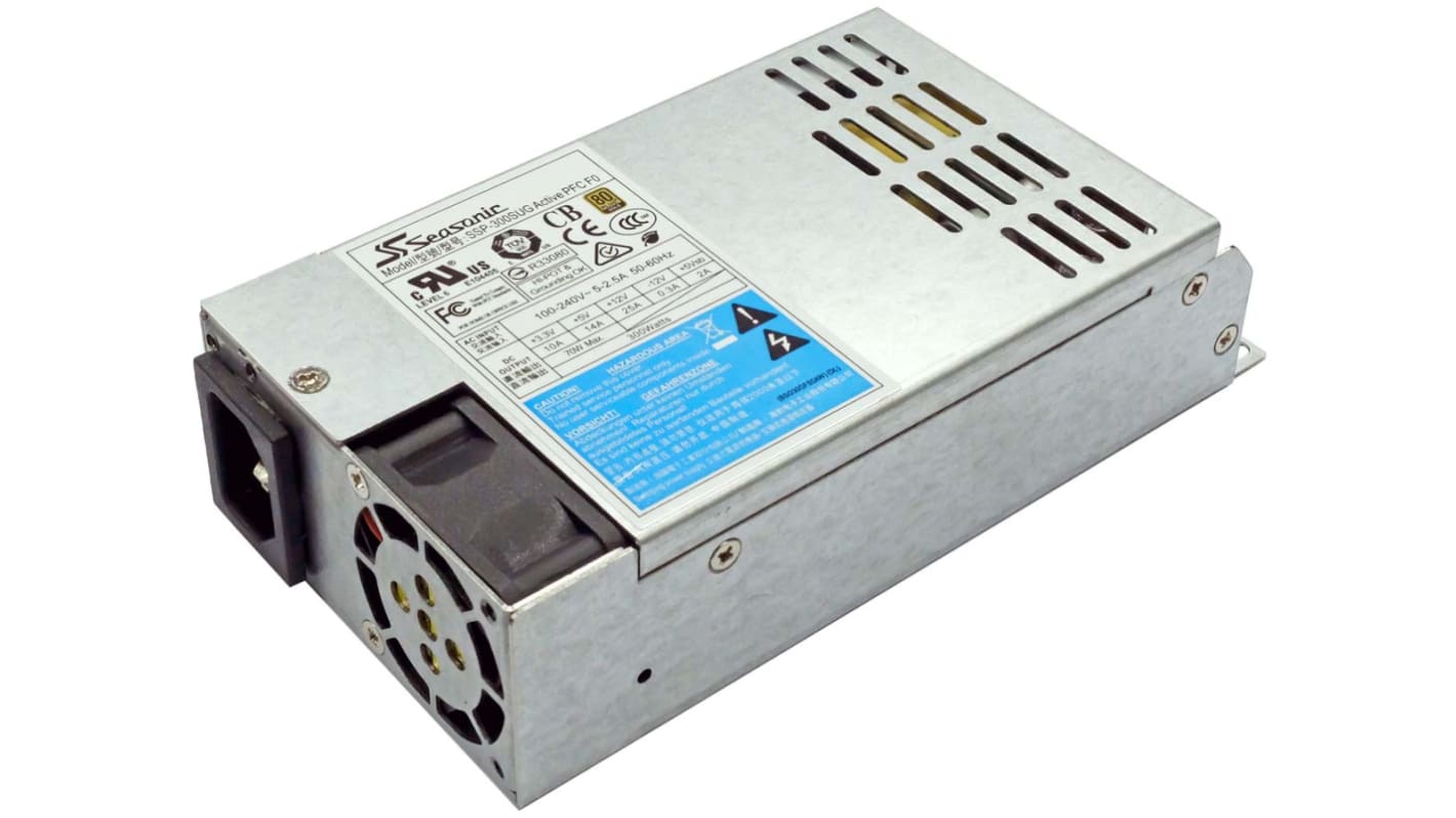 Seasonic Desktop PC Einbau-Netzteil 300W 100 → 264V ac, 3.3 V dc, 5 V dc, 12 V dc, 81.5mm x 40.5mm x 150mm / 10