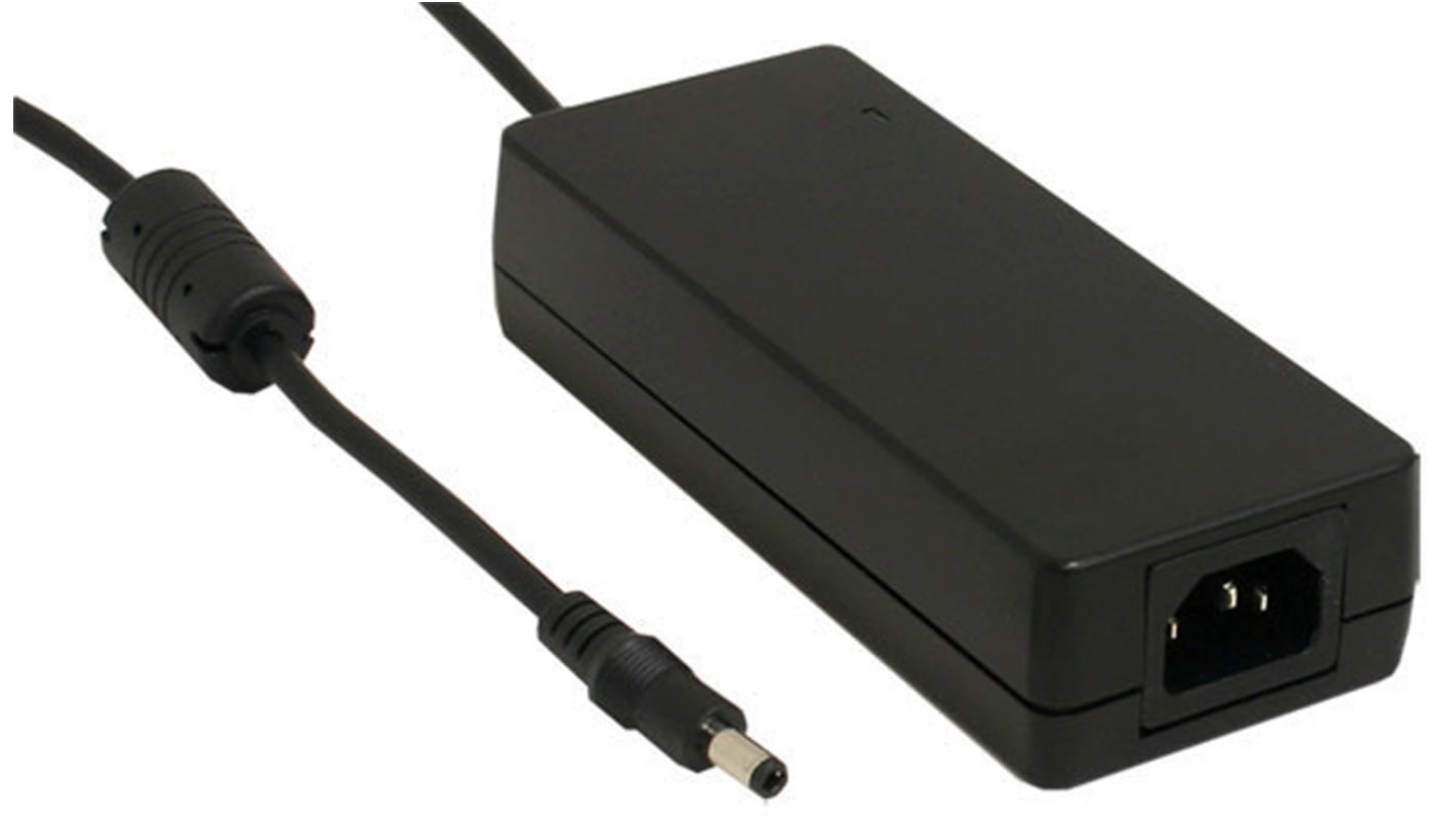 MEAN WELL 90W Power Brick AC/DC Adapter 48V dc Output, 1.87A Output