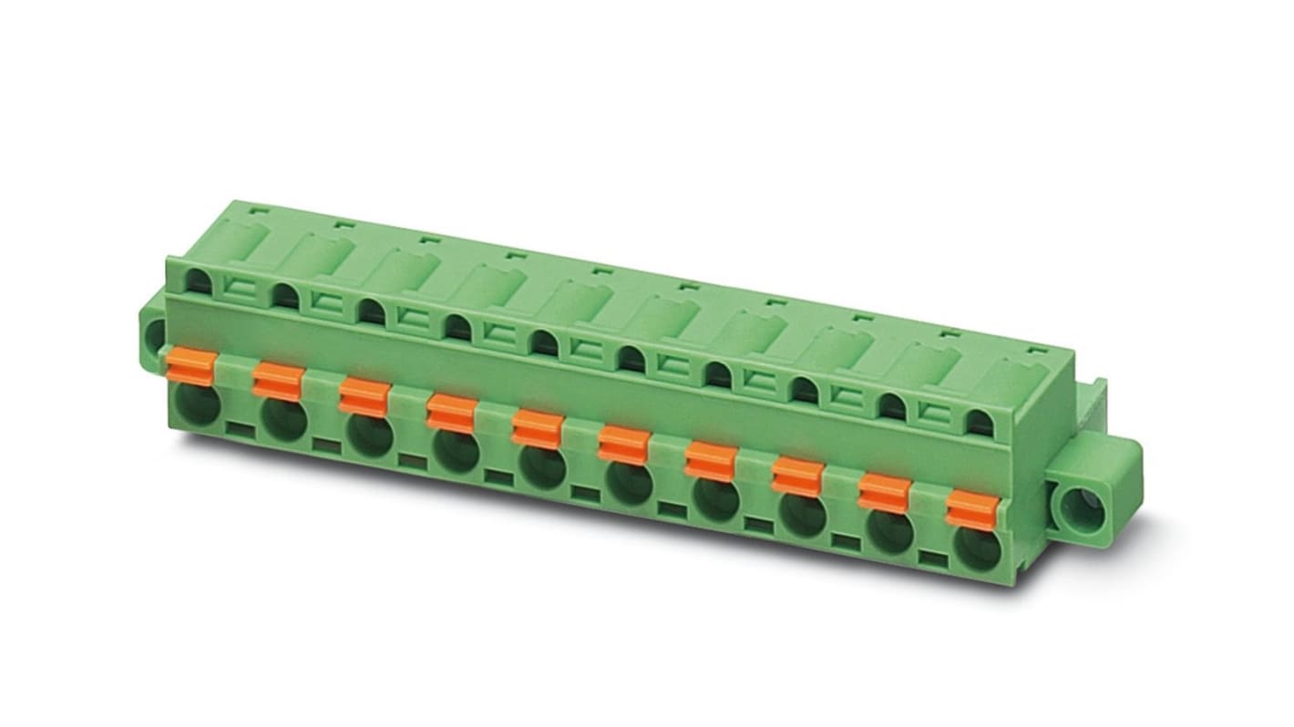 Phoenix Contact, 7.62mm Pitch, GFKC 2.5/ 3-STF-7.62 EX, 3 Way, , Pluggable Terminal Block, Plug, Cable Mount, Spring