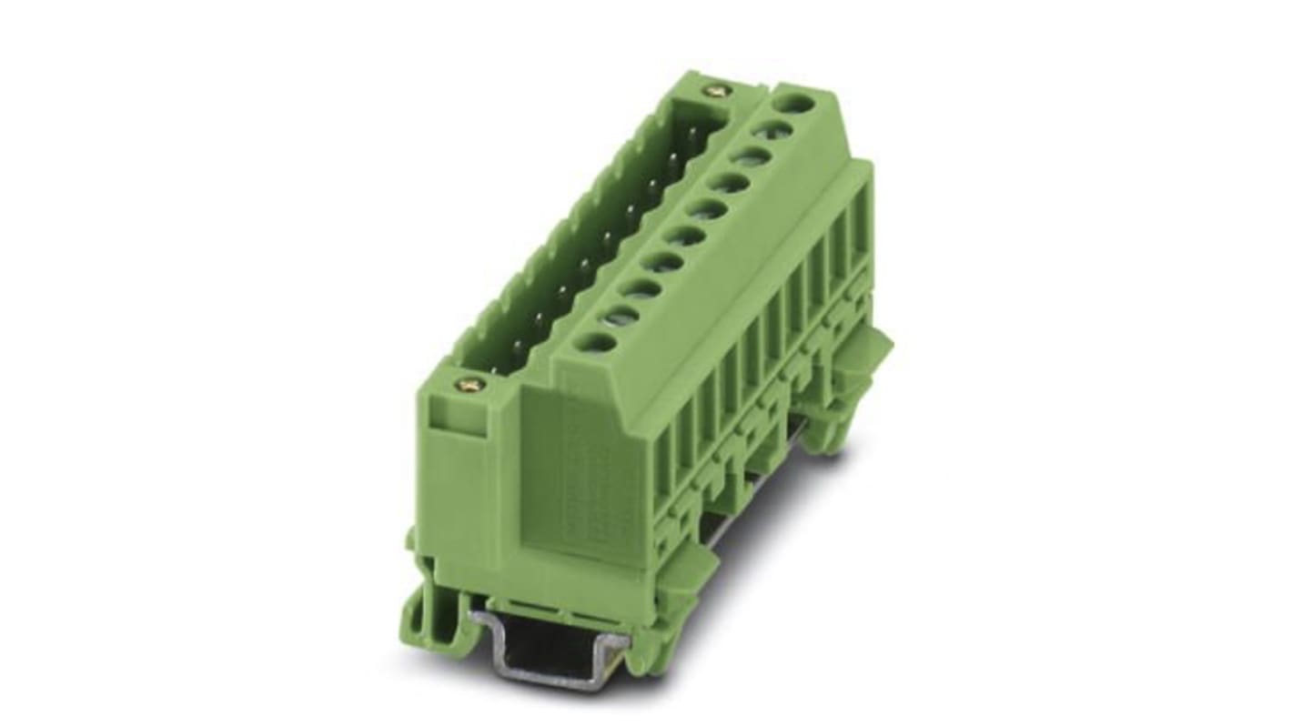 Phoenix Contact MSTBVK 2.5/10-GF-5.08 Series DIN Rail Terminal Block, Screw Termination