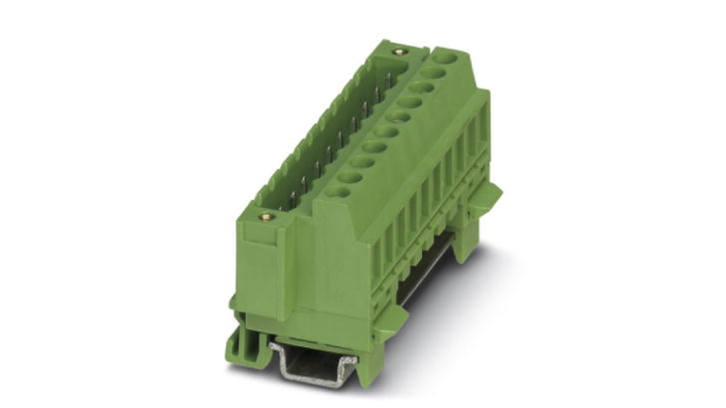 Phoenix Contact MSTBVK 2.5/ 9-GF-5.08 Series DIN Rail Terminal Block, Screw Termination