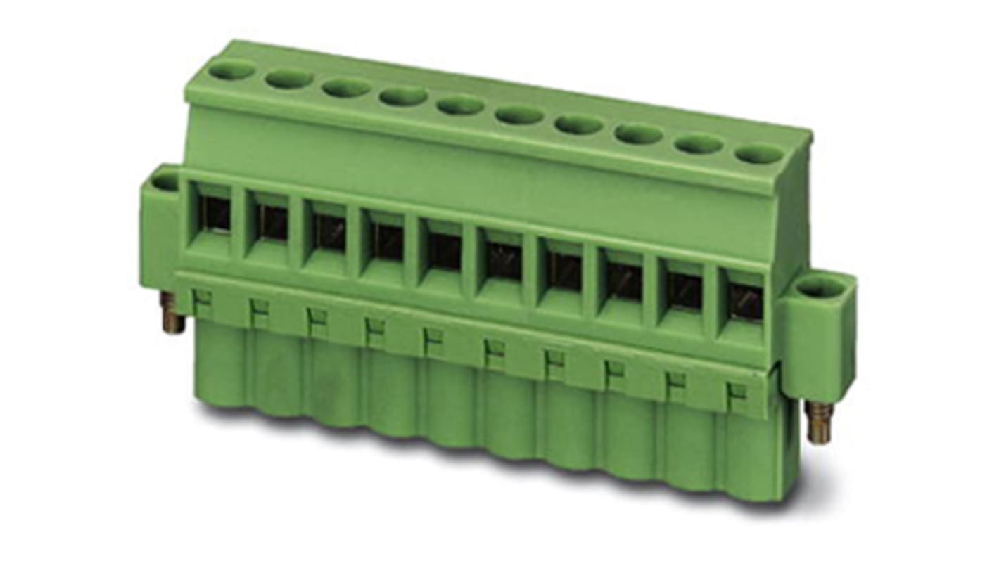 Phoenix Contact MVSTBW 2.5/12-STF-5.08 EX Series PCB Terminal Block, 12-Contact, 5.08mm Pitch, Screw Termination