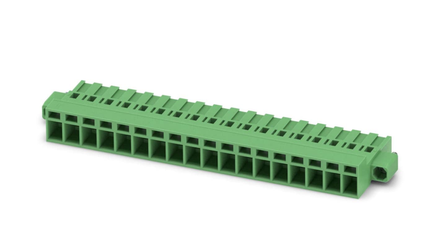 Phoenix Contact, 5.08mm Pitch, MSTBC 2.5/18-STZF-5.08, 18 Way, Pluggable Terminal Block, Plug, Screw Termination,