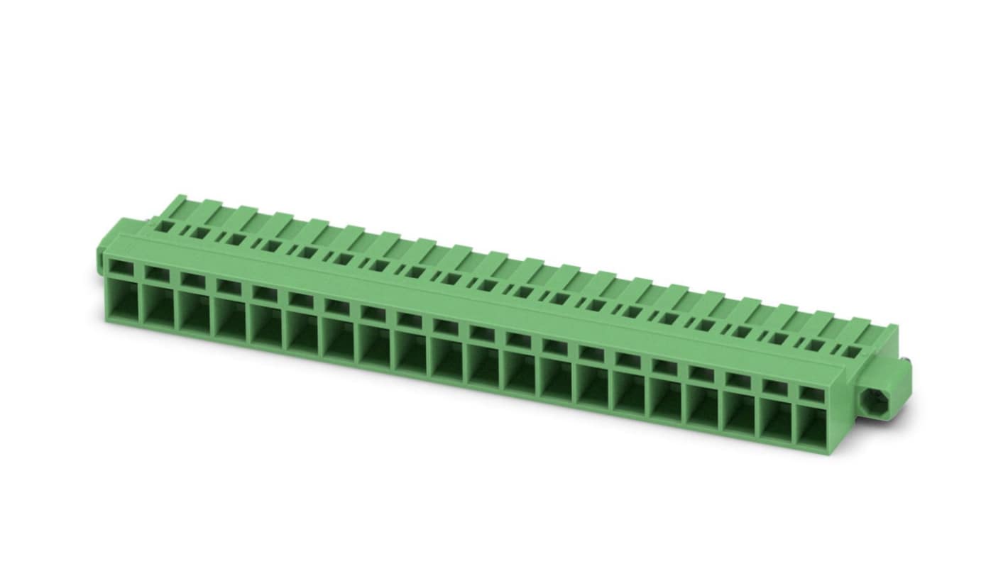 Phoenix Contact, 5.08mm Pitch, MSTBC 2.5/20-STZF-5.08, 20 Way, Pluggable Terminal Block, Plug, Screw Termination,