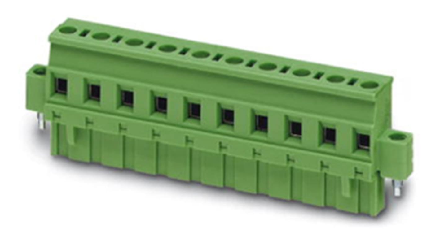 Phoenix Contact GMVSTBR 2.5/11-STF-7.62 EX Series PCB Terminal Block, 11-Contact, 7.62mm Pitch, Screw Termination