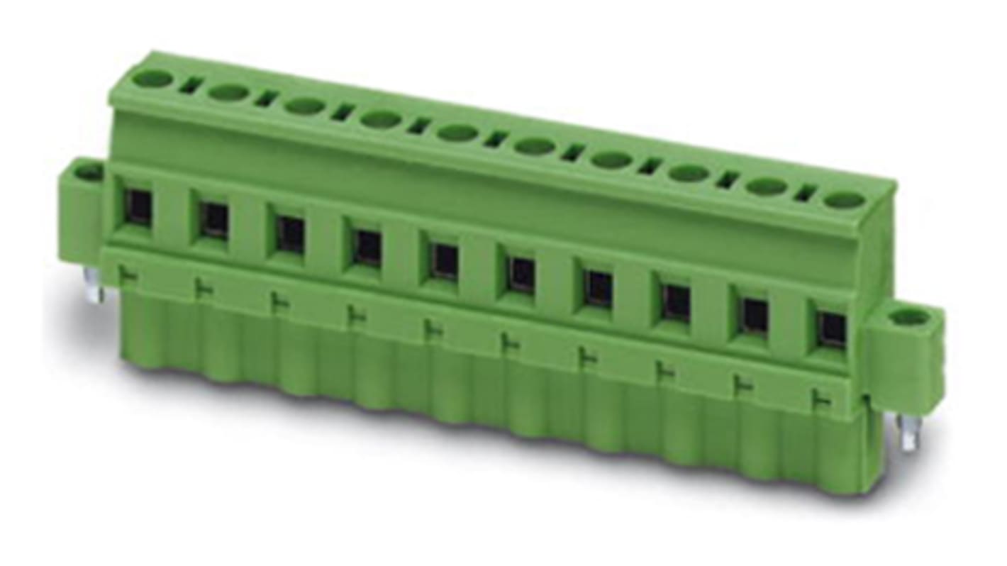 Phoenix Contact GMVSTBW 2.5/ 8-STF-7.62 EX Series PCB Terminal Block, 8-Contact, 7.62mm Pitch, Screw Termination