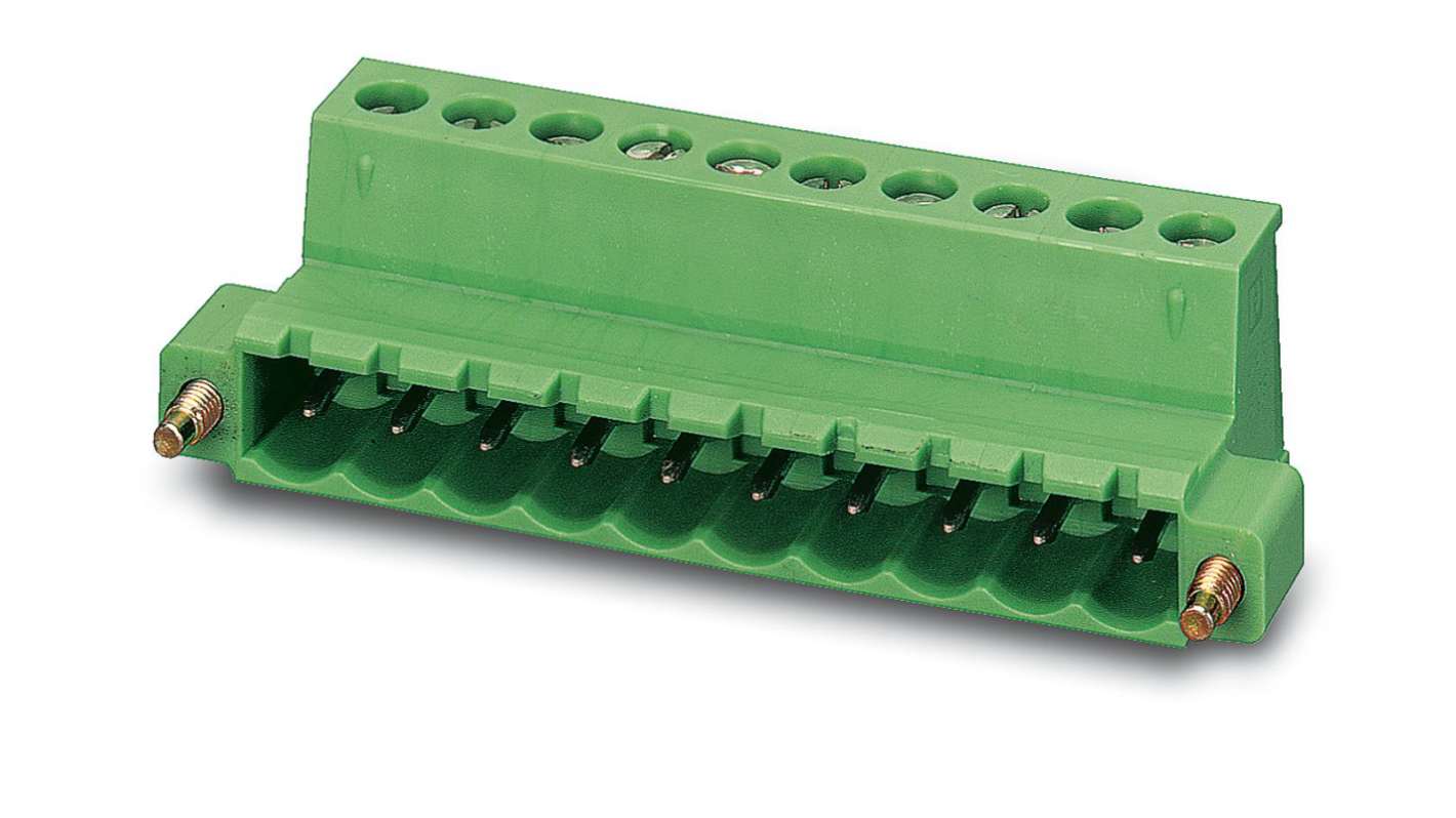 Phoenix Contact, 5.08mm Pitch, IC 2.5/ 7-STF-5.08 EX, 7 Way, , Pluggable Terminal Block, Inverted Plug, Cable Mount,