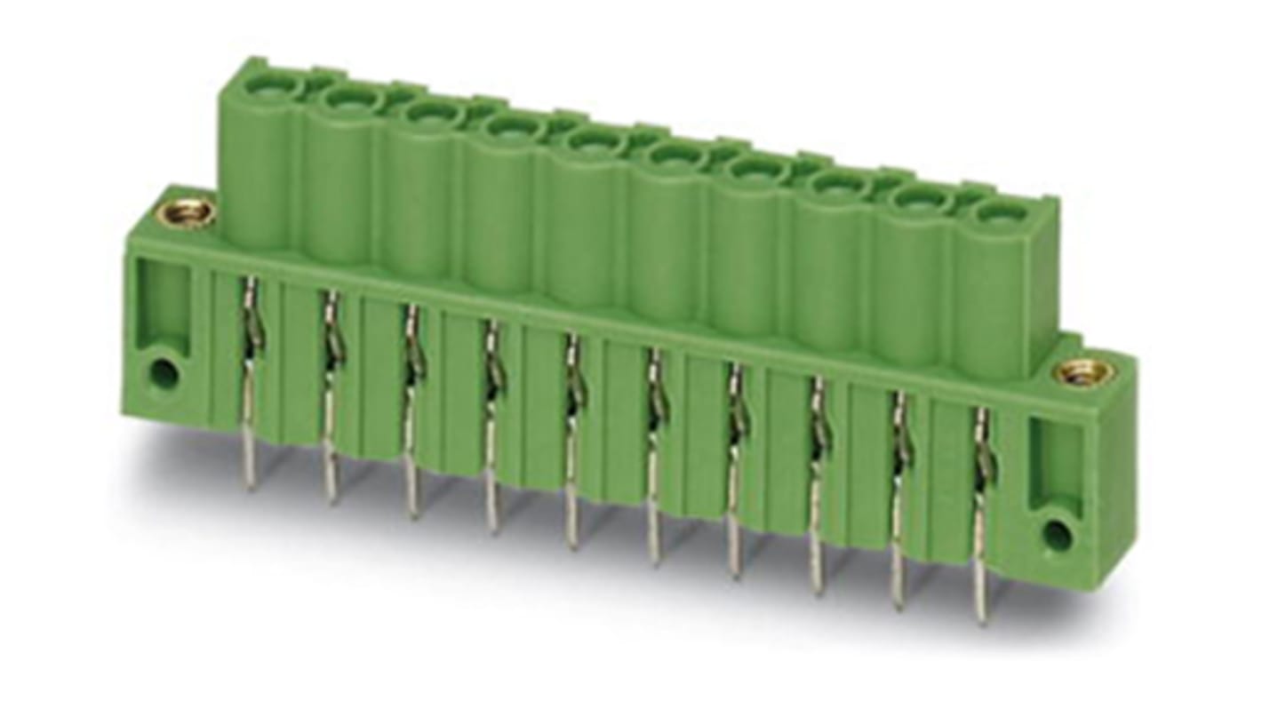 Phoenix Contact, 5.08mm Pitch, ICV 2.5/12-GF-5.08 EX, 12 Way, Pluggable Terminal Block, Inverted Header, Through Hole,
