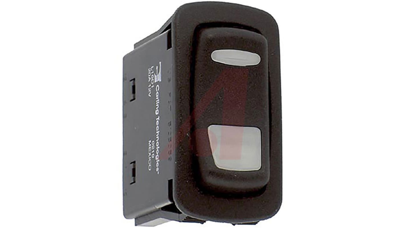 Carling Technologies Illuminated SPDT, On-Off-On Rocker Switch Panel Mount