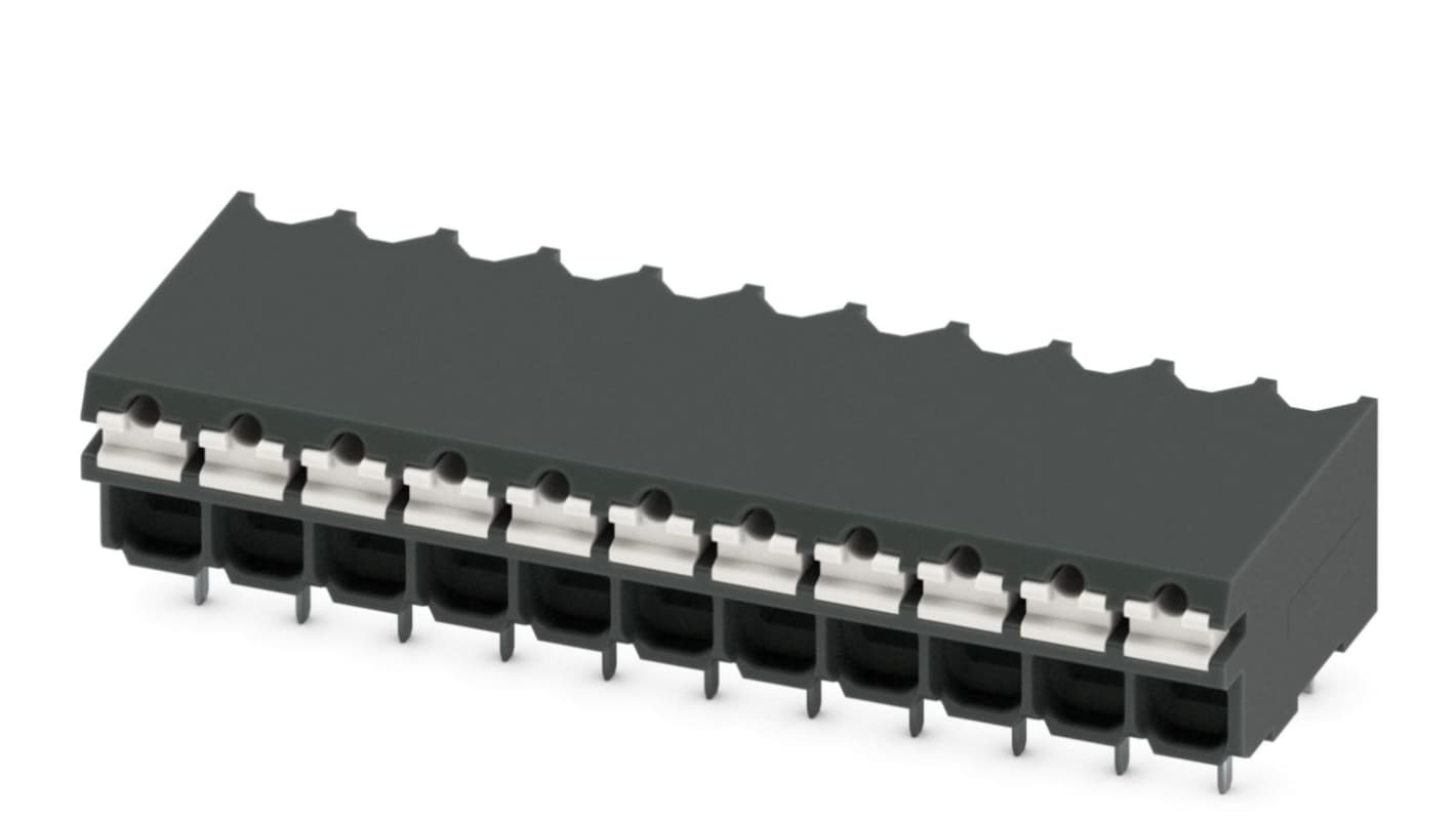 Phoenix Contact SPT-THR 1.5/11-H-3.5 P26 Series PCB Terminal Block, 3.5mm Pitch, Through Hole Mount, Spring Cage