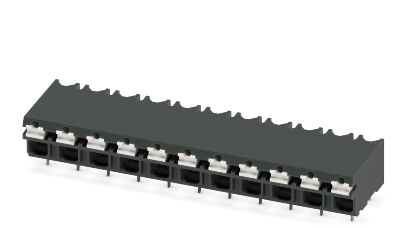 Phoenix Contact SPT-THR 1.5/11-H-5.0 P26 Series PCB Terminal Block, 5mm Pitch, Through Hole Mount, Spring Cage