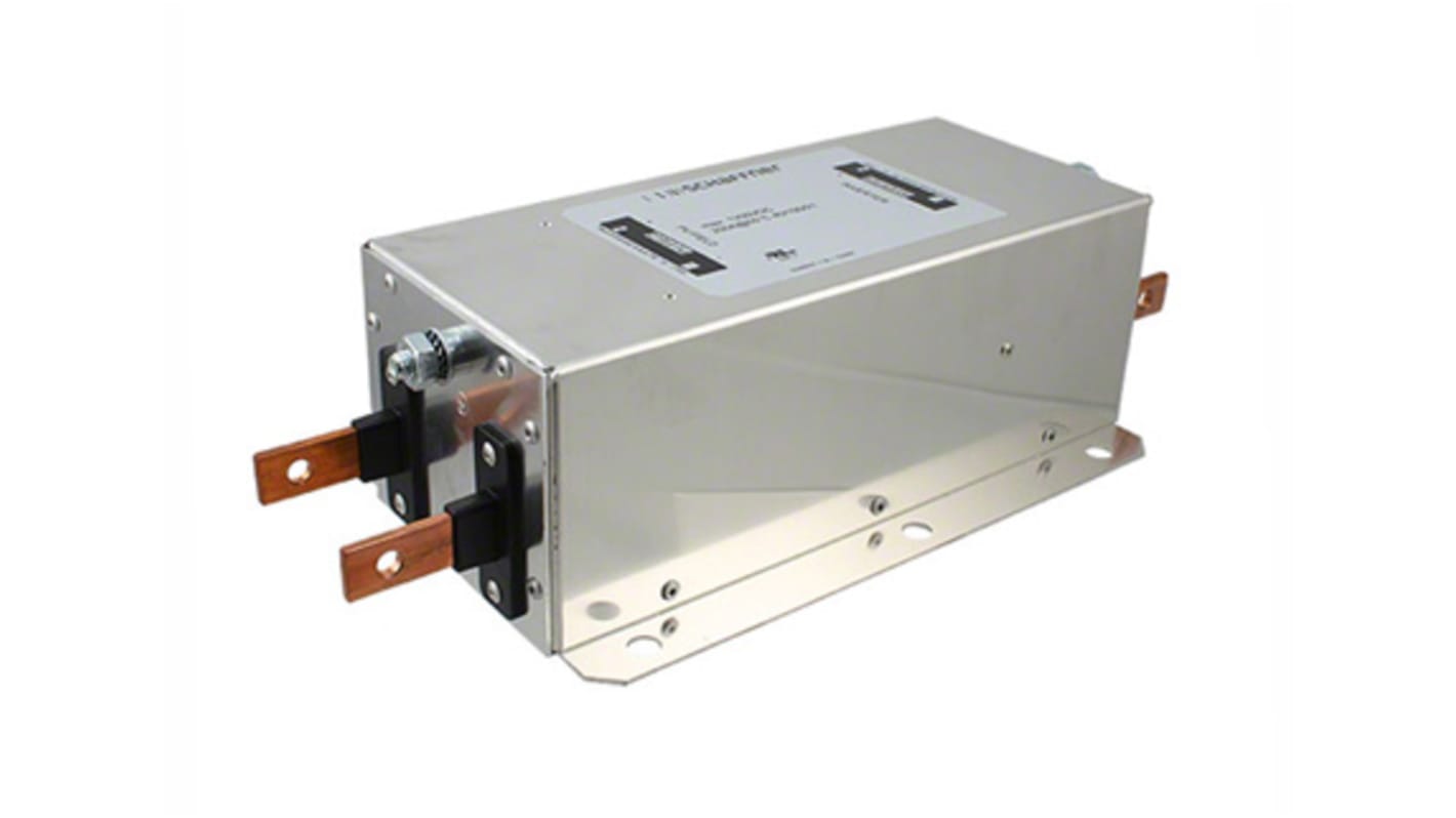 Schaffner, FN2200 250A 1200 V dc DC, Screw Mount EMI Filter, Tab, Single Phase