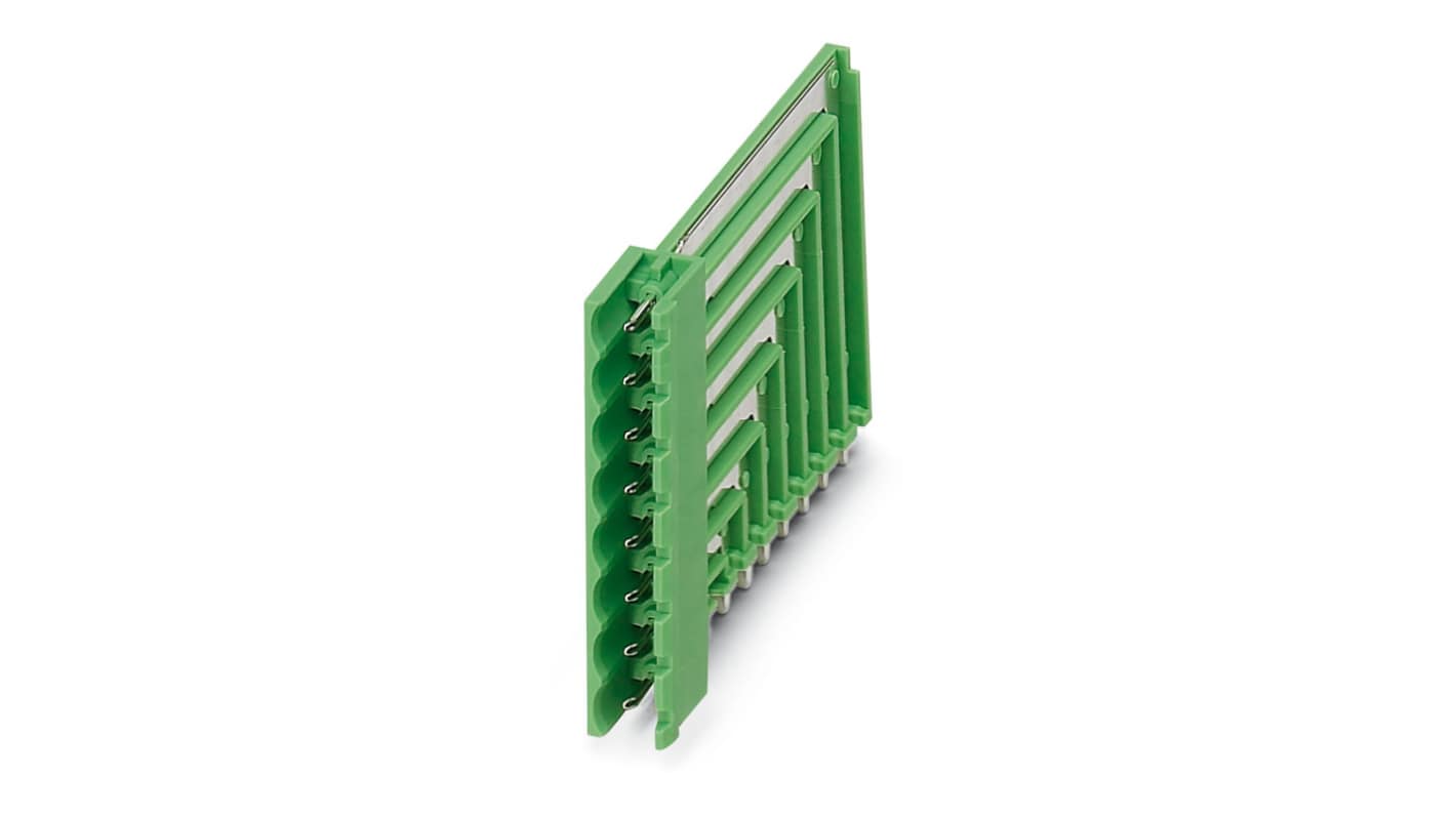 Phoenix Contact, 5.08mm Pitch, MSTBO 2.5/ 7-GR-5.08, 7 Way, Pluggable Terminal Block, Header, Solder Termination,