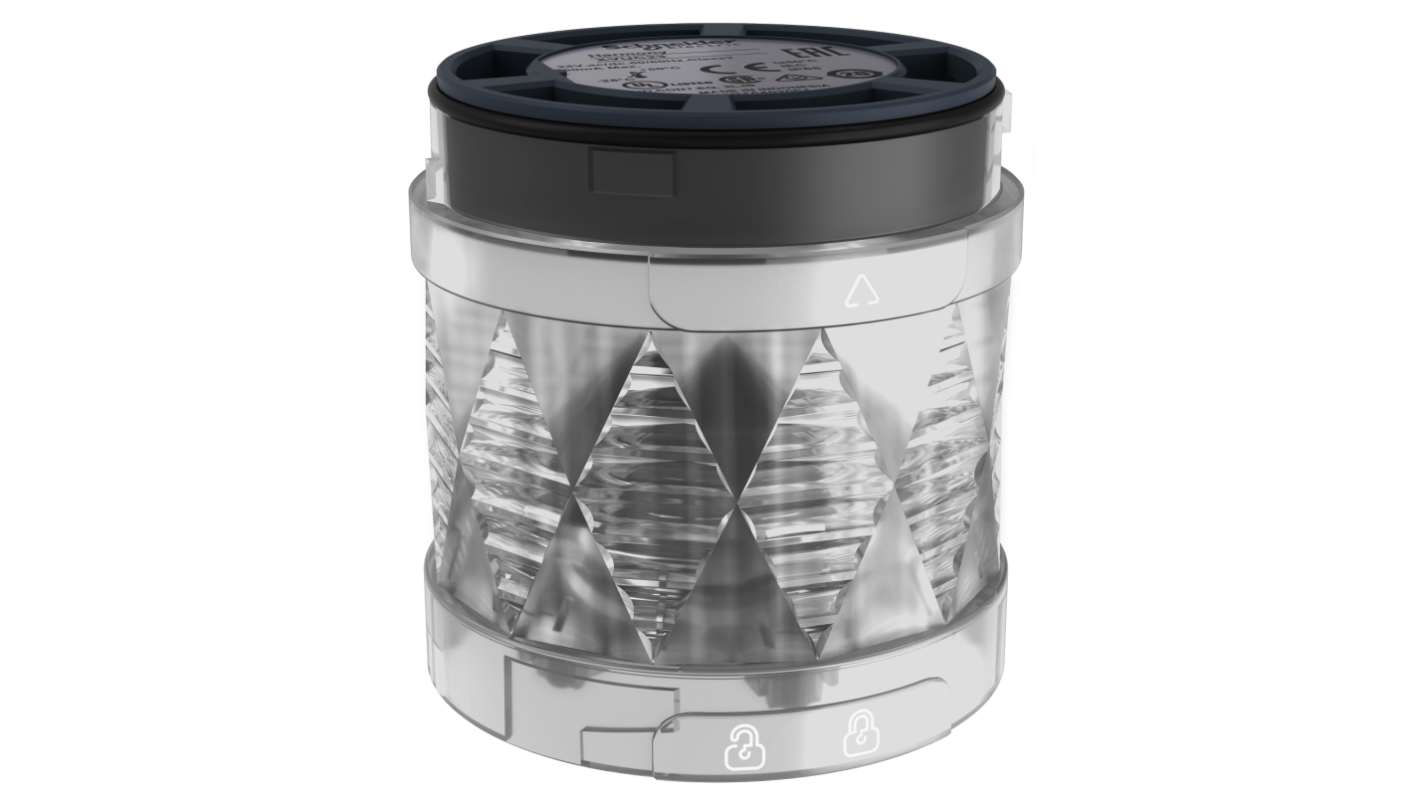 Schneider Electric Harmony XVU Series White Steady Effect Beacon, 24 V ac/dc, LED Bulb, DC, IP65