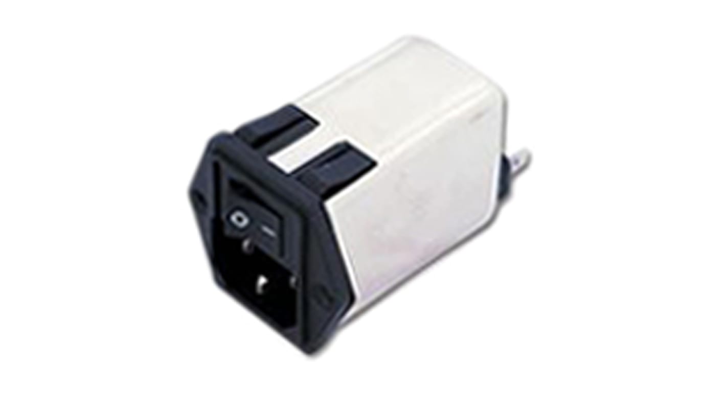 TE Connectivity IEC規格 C14 IECフィルタ, 1A 250 V ac, Noneヒューズ 2極 フランジマウント
